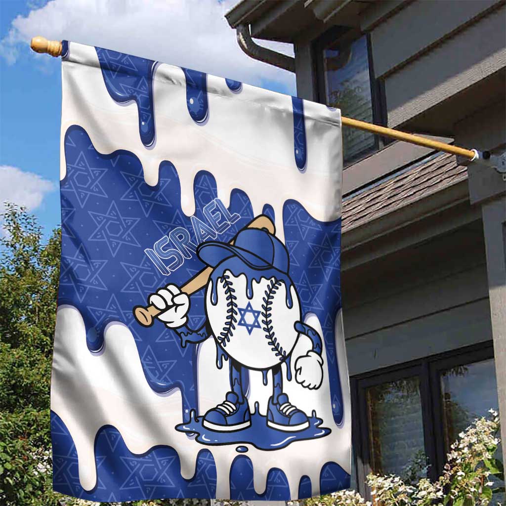 Israel 2026 Baseball Garden Flag Star of David Pattern Drip Style