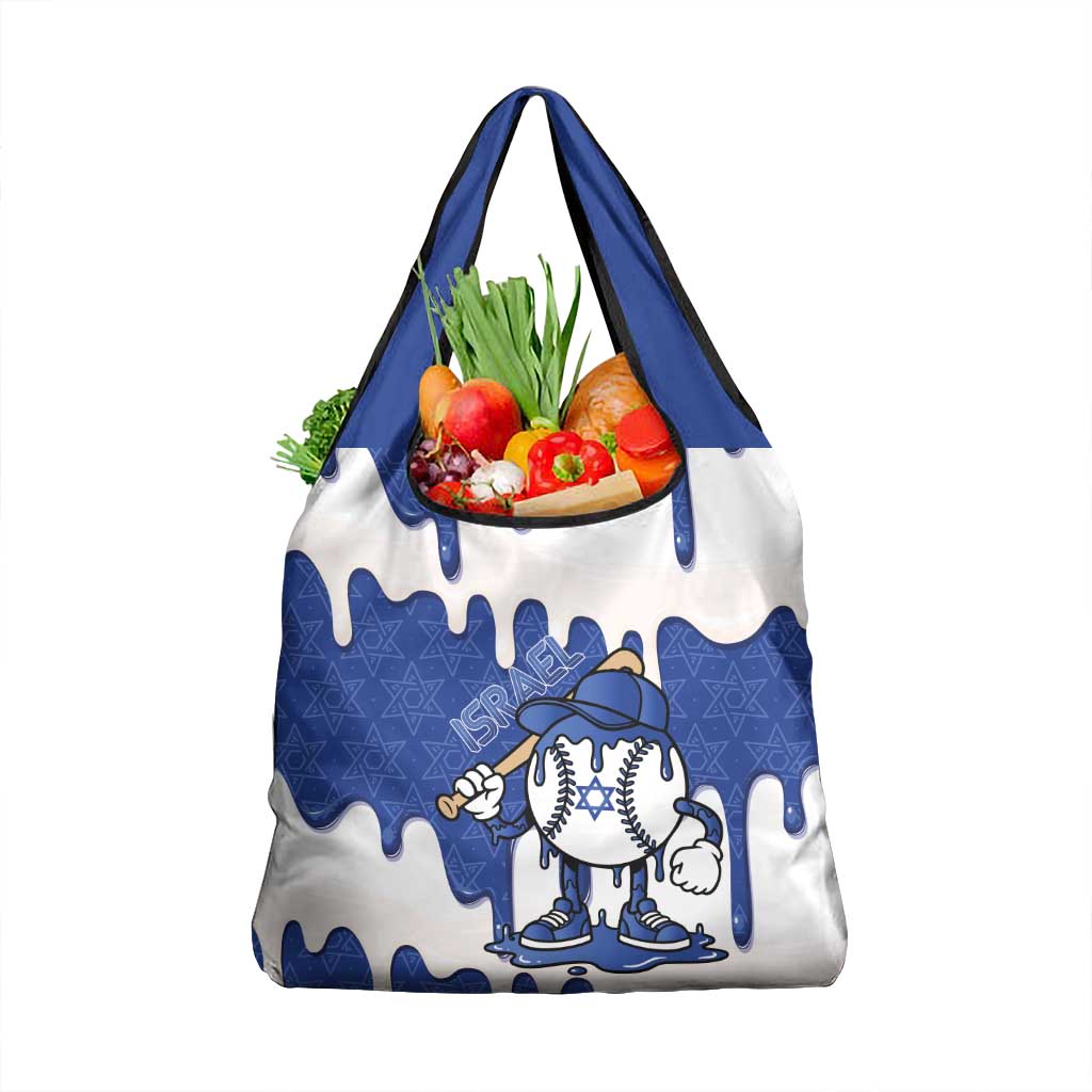Israel 2026 Baseball Grocery Bag Star of David Pattern Drip Style