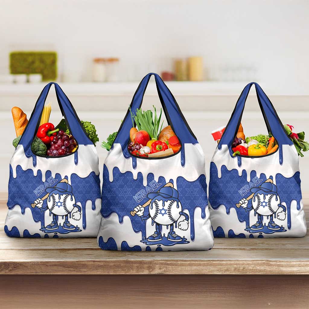 Israel 2026 Baseball Grocery Bag Star of David Pattern Drip Style