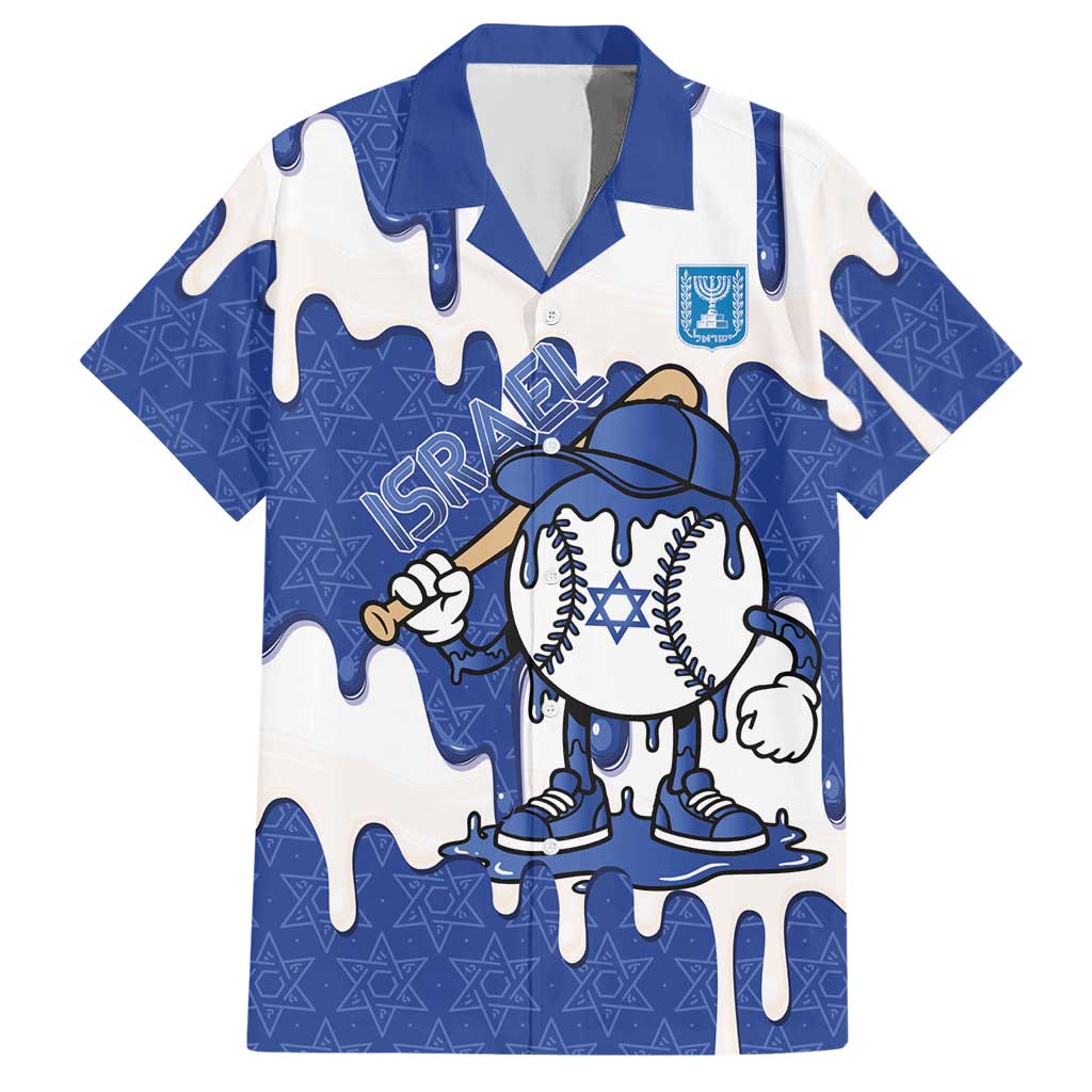 Israel 2026 Baseball Personalised Hawaiian Shirt Star of David Pattern Drip Style