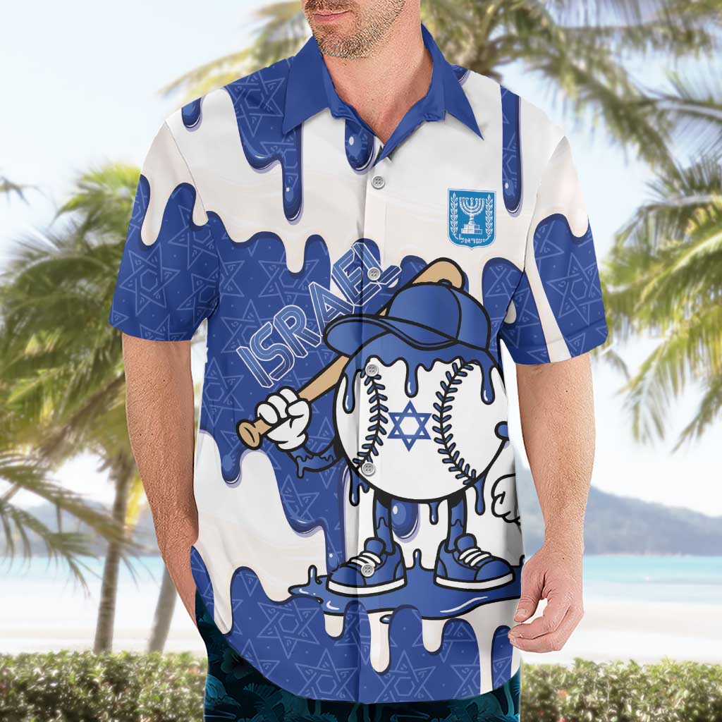 Israel 2026 Baseball Personalised Hawaiian Shirt Star of David Pattern Drip Style