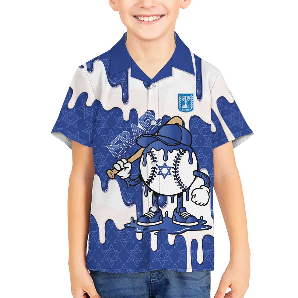 Israel 2026 Baseball Personalised Hawaiian Shirt Star of David Pattern Drip Style