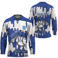 Israel 2026 Baseball Personalised Hockey Jersey Star of David Pattern Drip Style