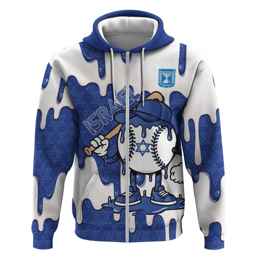 Israel 2026 Baseball Personalised Hoodie Star of David Pattern Drip Style