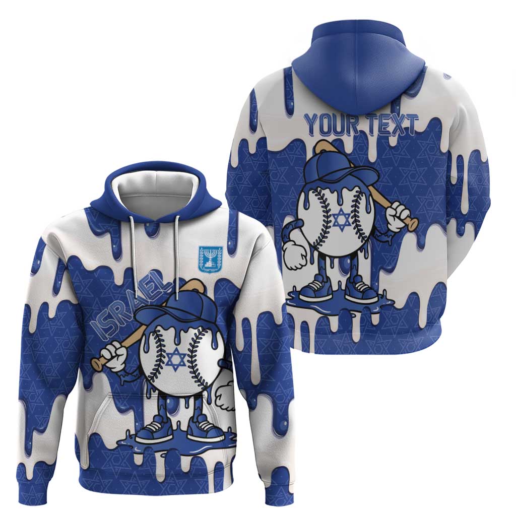 Israel 2026 Baseball Personalised Hoodie Star of David Pattern Drip Style