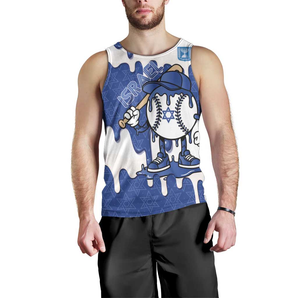 Israel 2026 Baseball Personalised Men Tank Top Star of David Pattern Drip Style