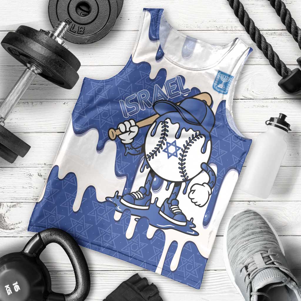 Israel 2026 Baseball Personalised Men Tank Top Star of David Pattern Drip Style