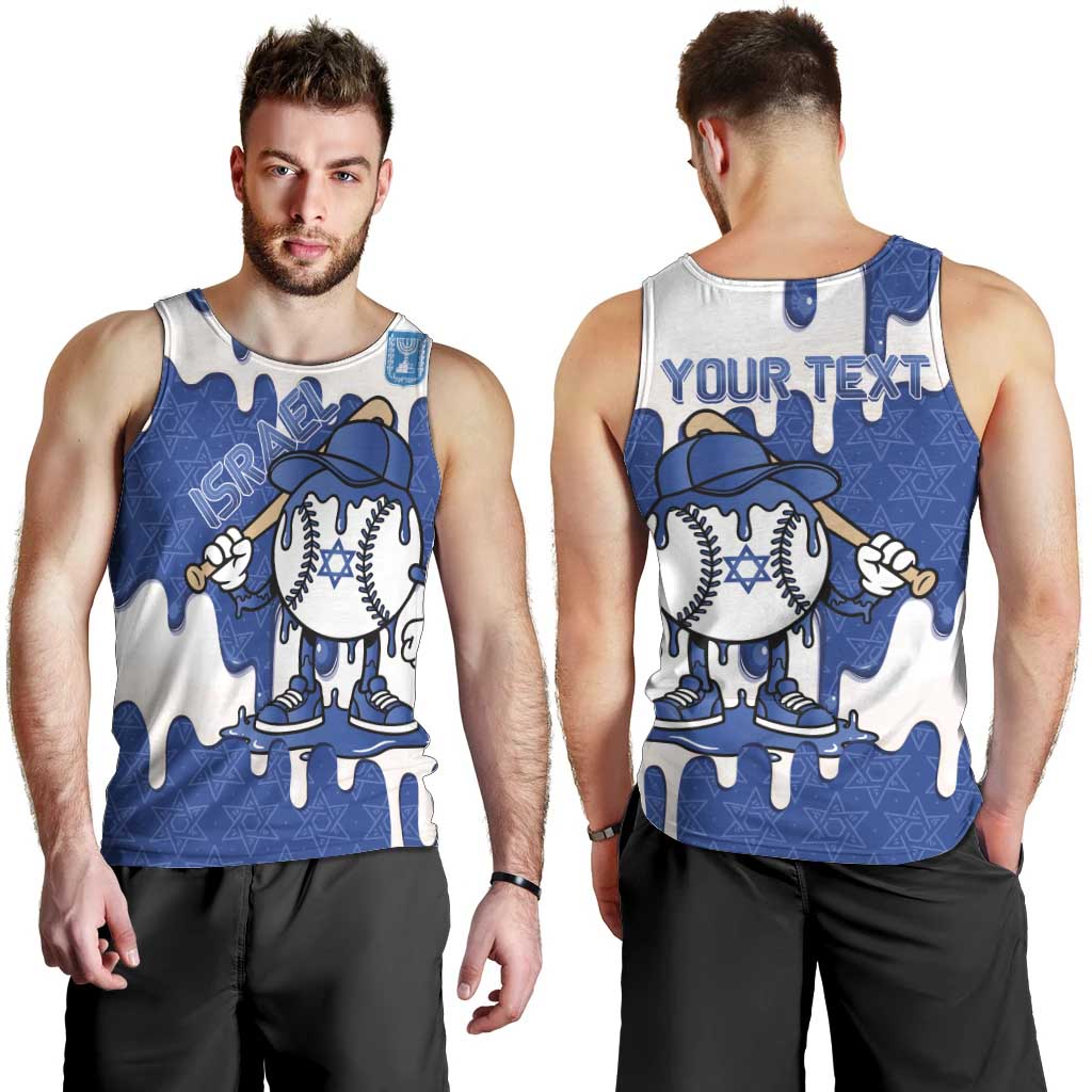 Israel 2026 Baseball Personalised Men Tank Top Star of David Pattern Drip Style