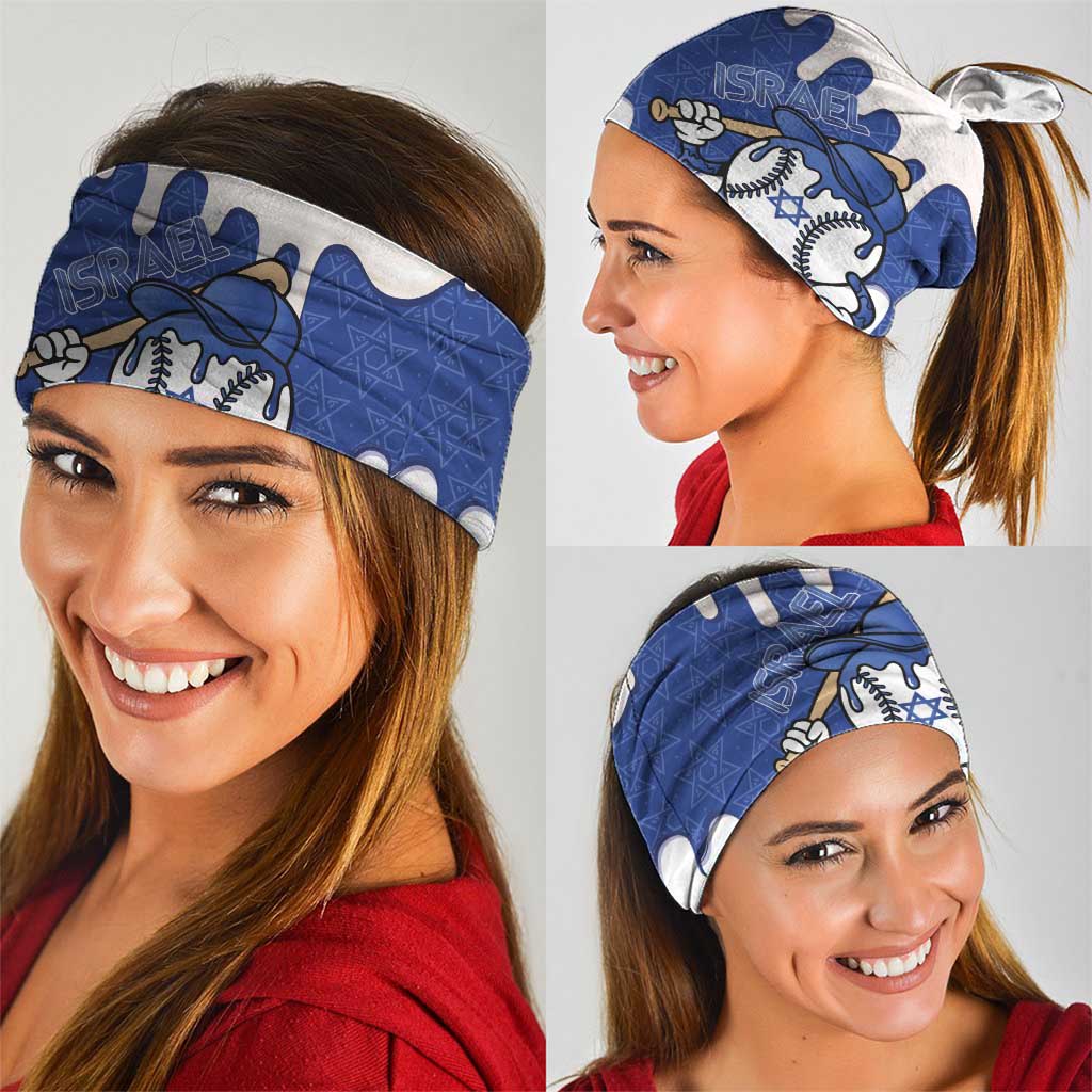 Israel 2026 Baseball Neck Gaiter Star of David Pattern Drip Style