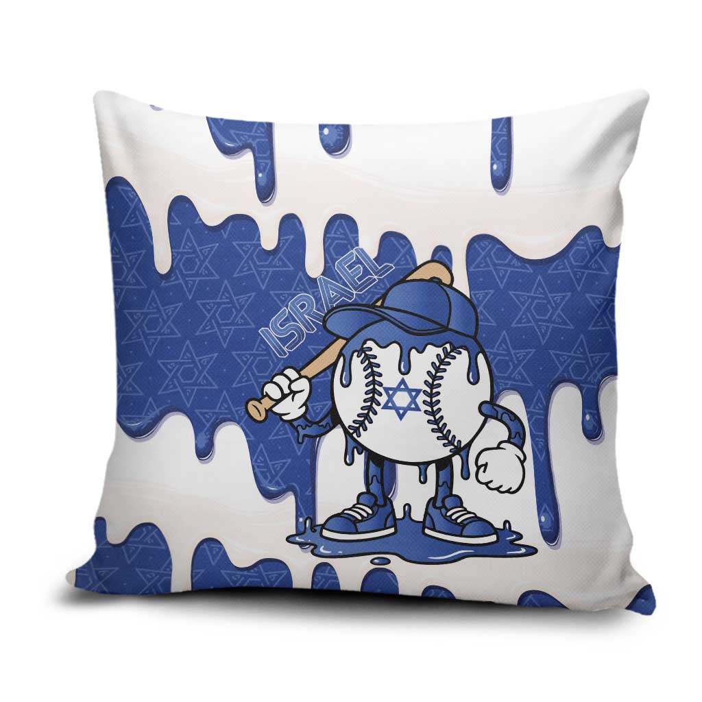 Israel 2026 Baseball Pillow Cover Star of David Pattern Drip Style