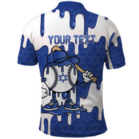 Israel 2026 Baseball Personalised Polo Shirt Star of David Pattern Drip Style