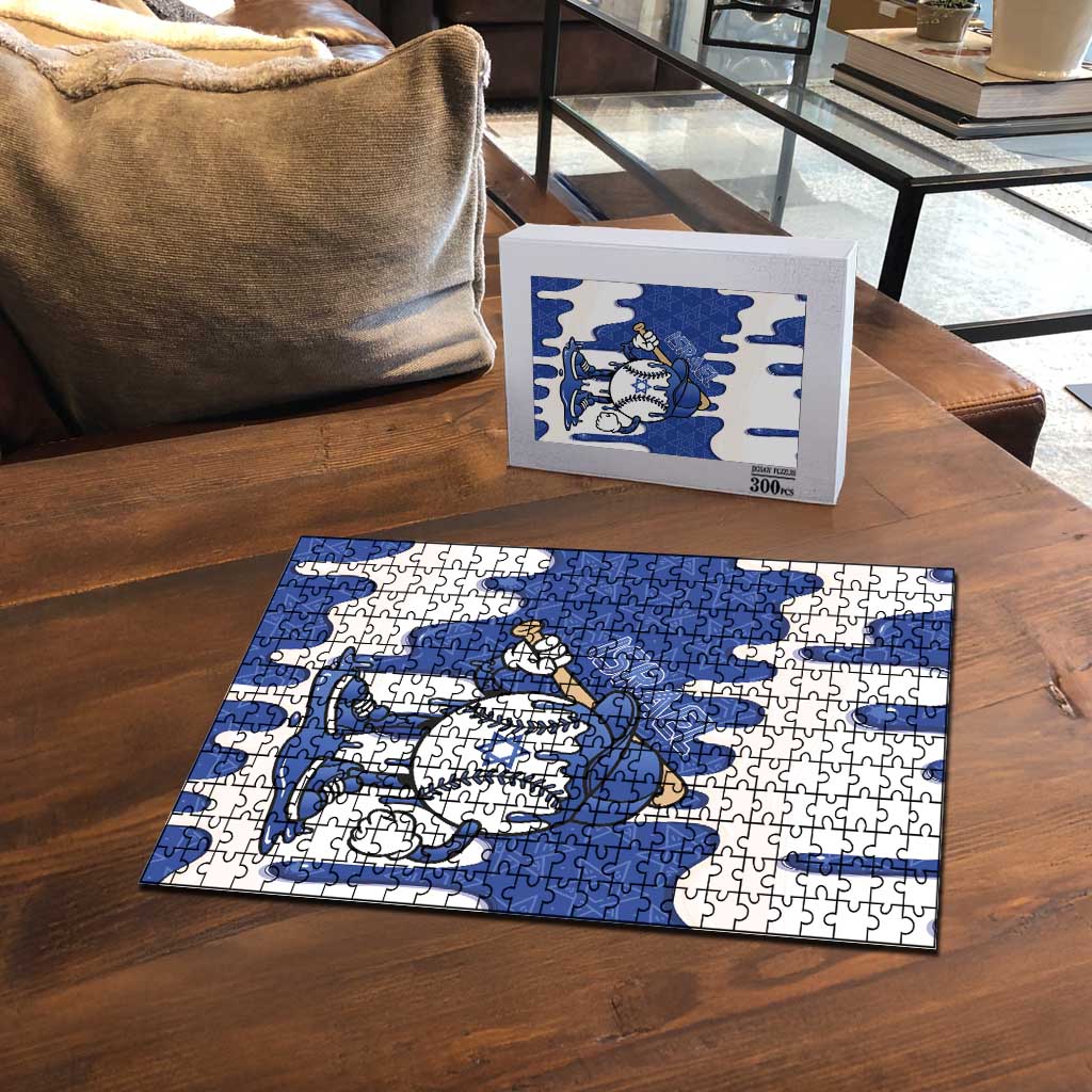 Israel 2026 Baseball Puzzle Star of David Pattern Drip Style