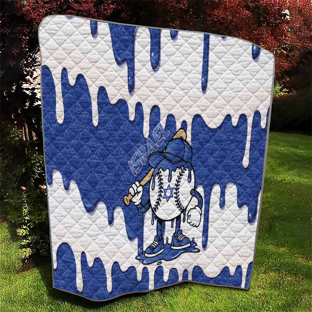 Israel 2026 Baseball Quilt Star of David Pattern Drip Style