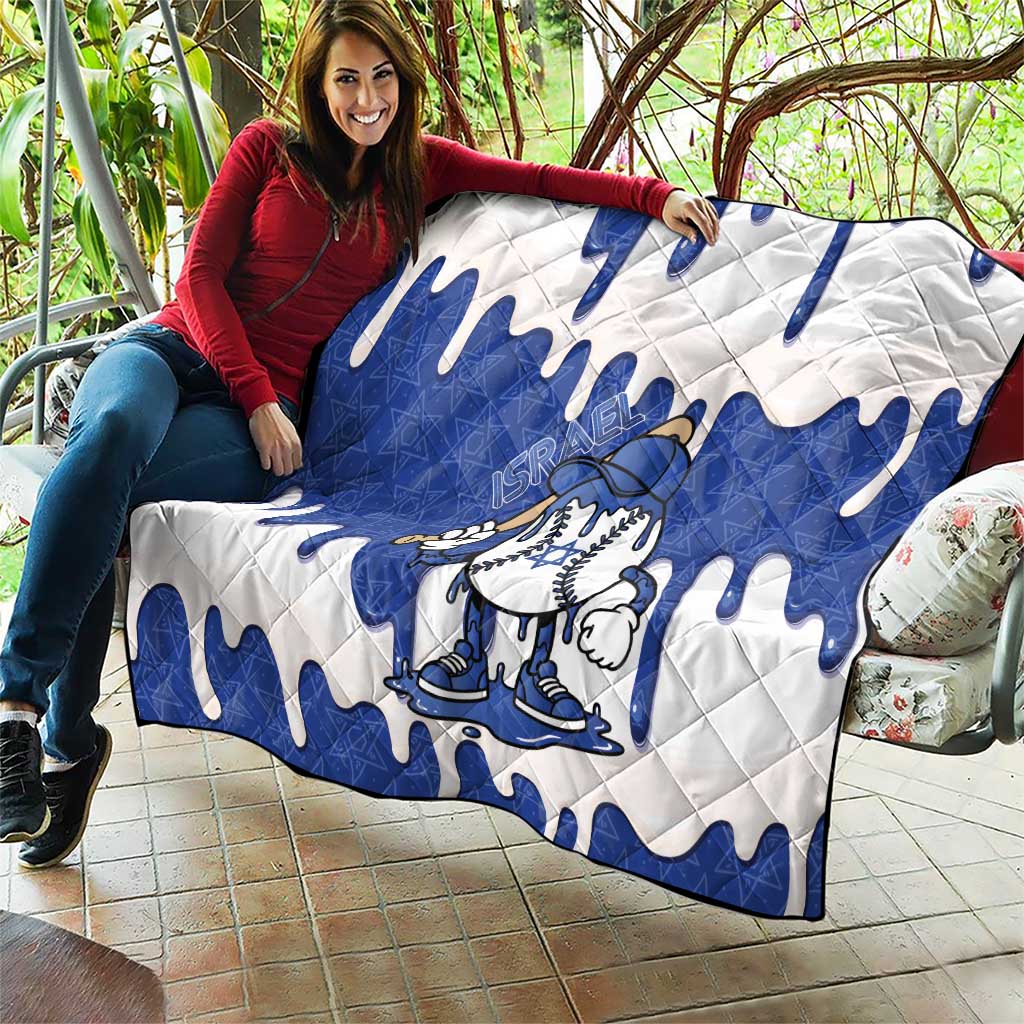 Israel 2026 Baseball Quilt Star of David Pattern Drip Style