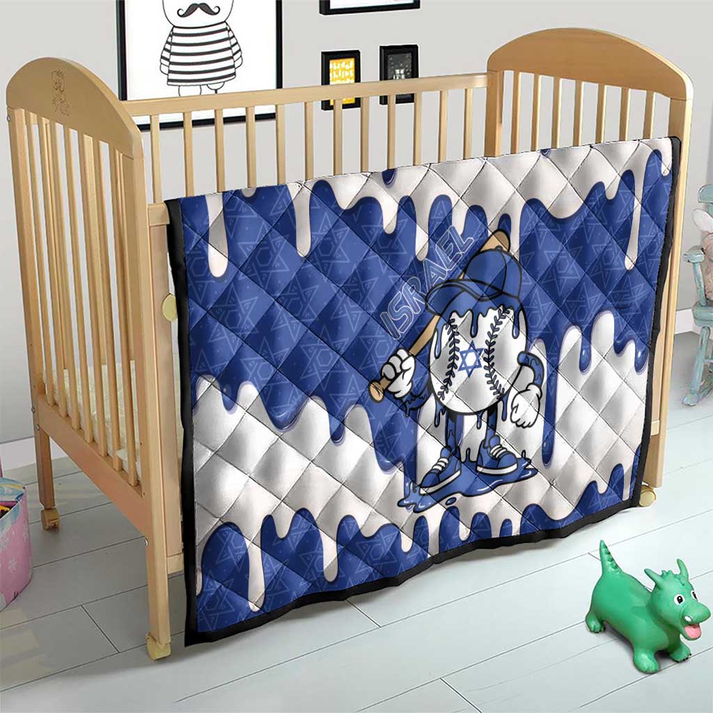 Israel 2026 Baseball Quilt Star of David Pattern Drip Style