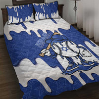 Israel 2026 Baseball Quilt Bed Set Star of David Pattern Drip Style