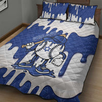 Israel 2026 Baseball Quilt Bed Set Star of David Pattern Drip Style