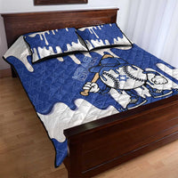 Israel 2026 Baseball Quilt Bed Set Star of David Pattern Drip Style
