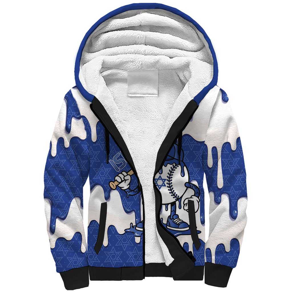 Israel 2026 Baseball Personalised Sherpa Hoodie Star of David Pattern Drip Style