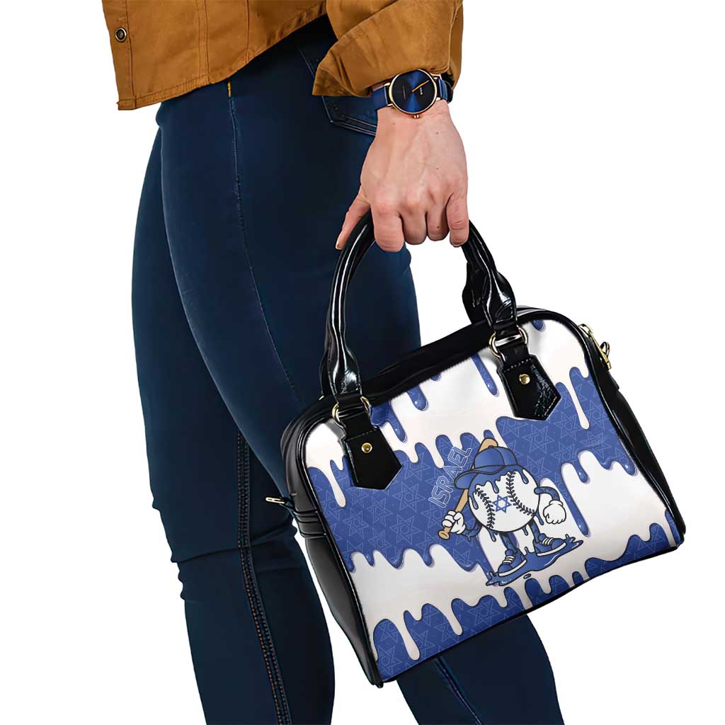 Israel 2026 Baseball Shoulder Handbag Star of David Pattern Drip Style