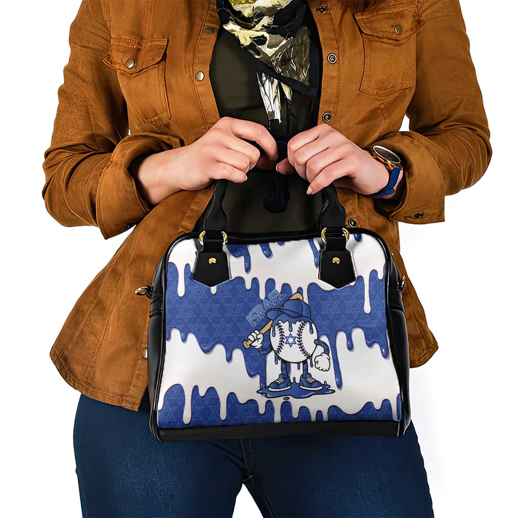 Israel 2026 Baseball Shoulder Handbag Star of David Pattern Drip Style