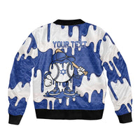Israel 2026 Baseball Personalised Sleeve Zip Bomber Jacket Star of David Pattern Drip Style