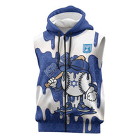 Israel 2026 Baseball Personalised Sleeveless Zip Hoodie Star of David Pattern Drip Style