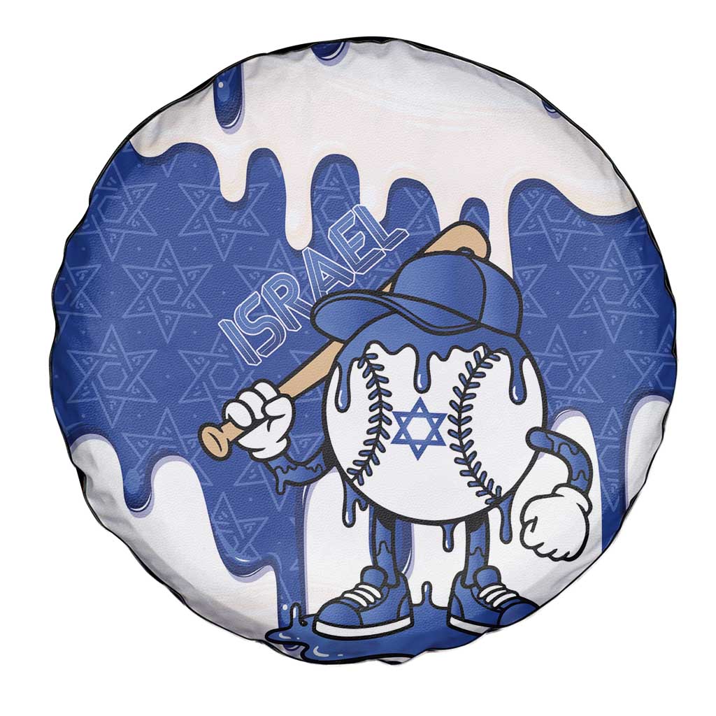 Israel 2026 Baseball Spare Tire Cover Star of David Pattern Drip Style