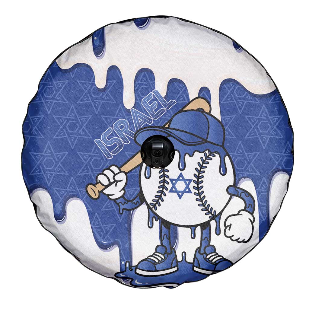 Israel 2026 Baseball Spare Tire Cover Star of David Pattern Drip Style