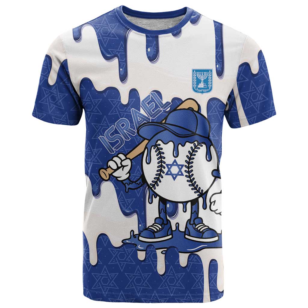 Israel 2026 Baseball Personalised T Shirt Star of David Pattern Drip Style