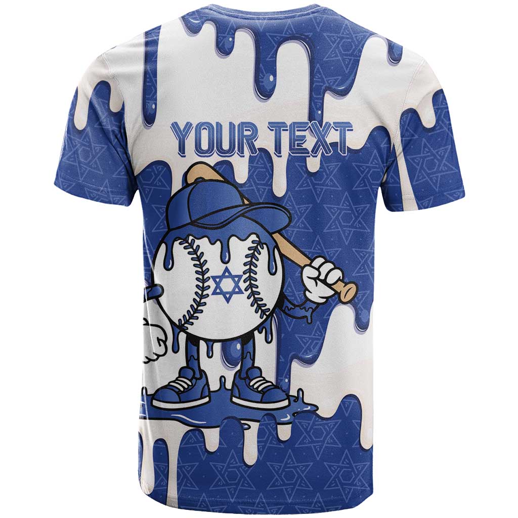 Israel 2026 Baseball Personalised T Shirt Star of David Pattern Drip Style