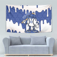 Israel 2026 Baseball Tapestry Star of David Pattern Drip Style