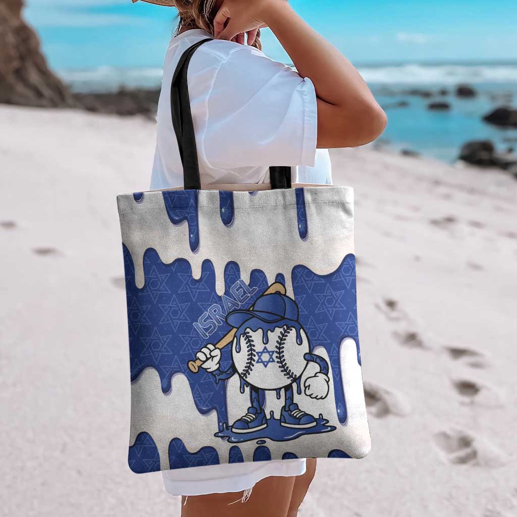 Israel 2026 Baseball Tote Bag Star of David Pattern Drip Style