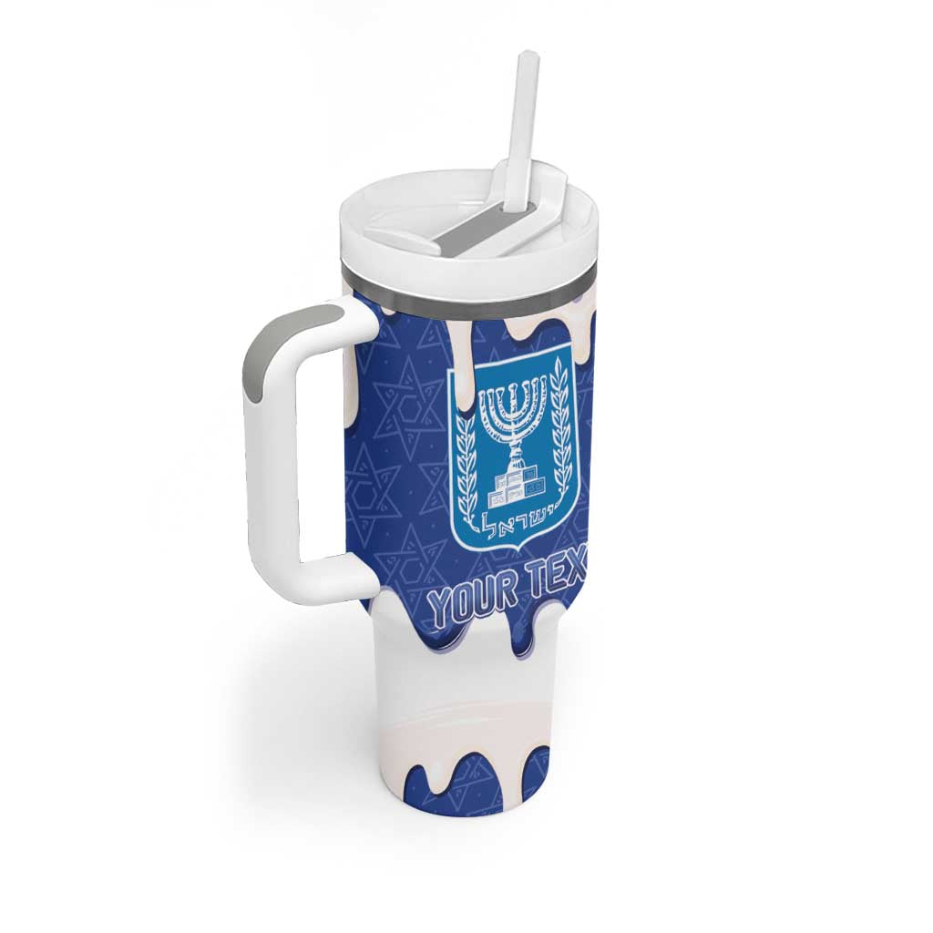Israel 2026 Baseball Personalised Tumbler With Handle Star of David Pattern Drip Style