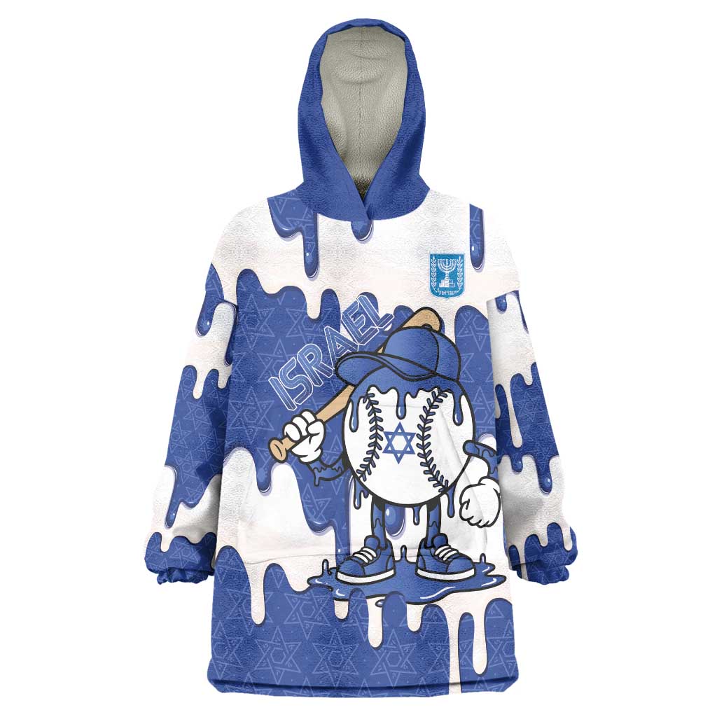 Israel 2026 Baseball Personalised Wearable Blanket Hoodie Star of David Pattern Drip Style