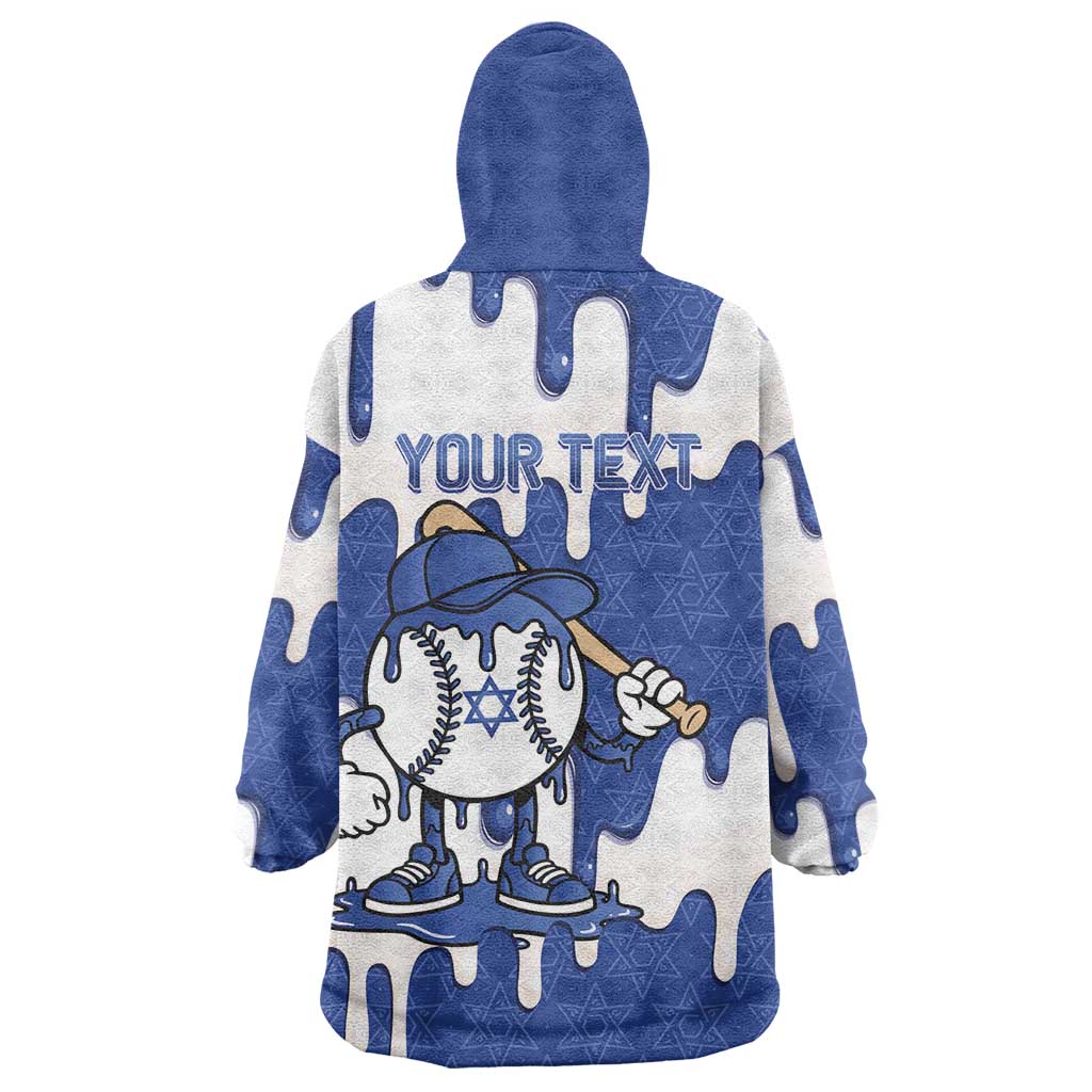 Israel 2026 Baseball Personalised Wearable Blanket Hoodie Star of David Pattern Drip Style