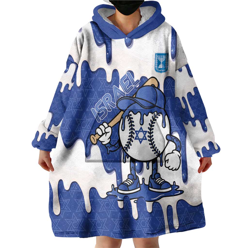 Israel 2026 Baseball Personalised Wearable Blanket Hoodie Star of David Pattern Drip Style