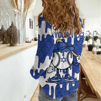 Israel 2026 Baseball Personalised Women Casual Shirt Star of David Pattern Drip Style