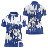 Israel 2026 Baseball Personalised Women Polo Shirt Star of David Pattern Drip Style