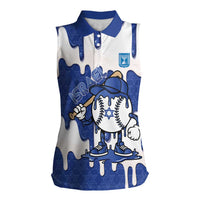 Israel 2026 Baseball Personalised Women Sleeveless Polo Shirt Star of David Pattern Drip Style