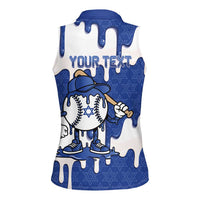 Israel 2026 Baseball Personalised Women Sleeveless Polo Shirt Star of David Pattern Drip Style