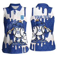 Israel 2026 Baseball Personalised Women Sleeveless Polo Shirt Star of David Pattern Drip Style