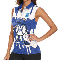 Israel 2026 Baseball Personalised Women Sleeveless Polo Shirt Star of David Pattern Drip Style