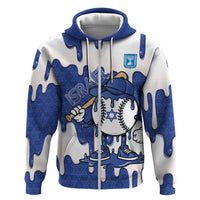 Israel 2026 Baseball Personalised Zip Hoodie Star of David Pattern Drip Style