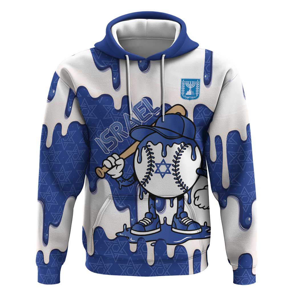 Israel 2026 Baseball Personalised Zip Hoodie Star of David Pattern Drip Style