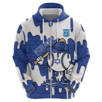 Israel 2026 Baseball Personalised Zip Hoodie Star of David Pattern Drip Style