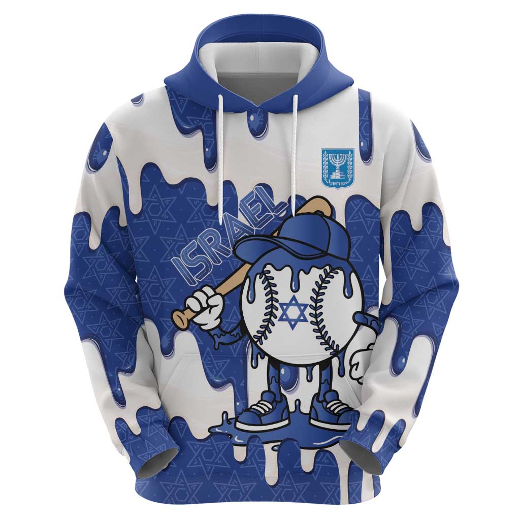 Israel 2026 Baseball Personalised Zip Hoodie Star of David Pattern Drip Style