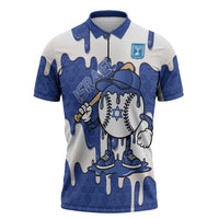 Israel 2026 Baseball Personalised Zipper Polo Shirt Star of David Pattern Drip Style