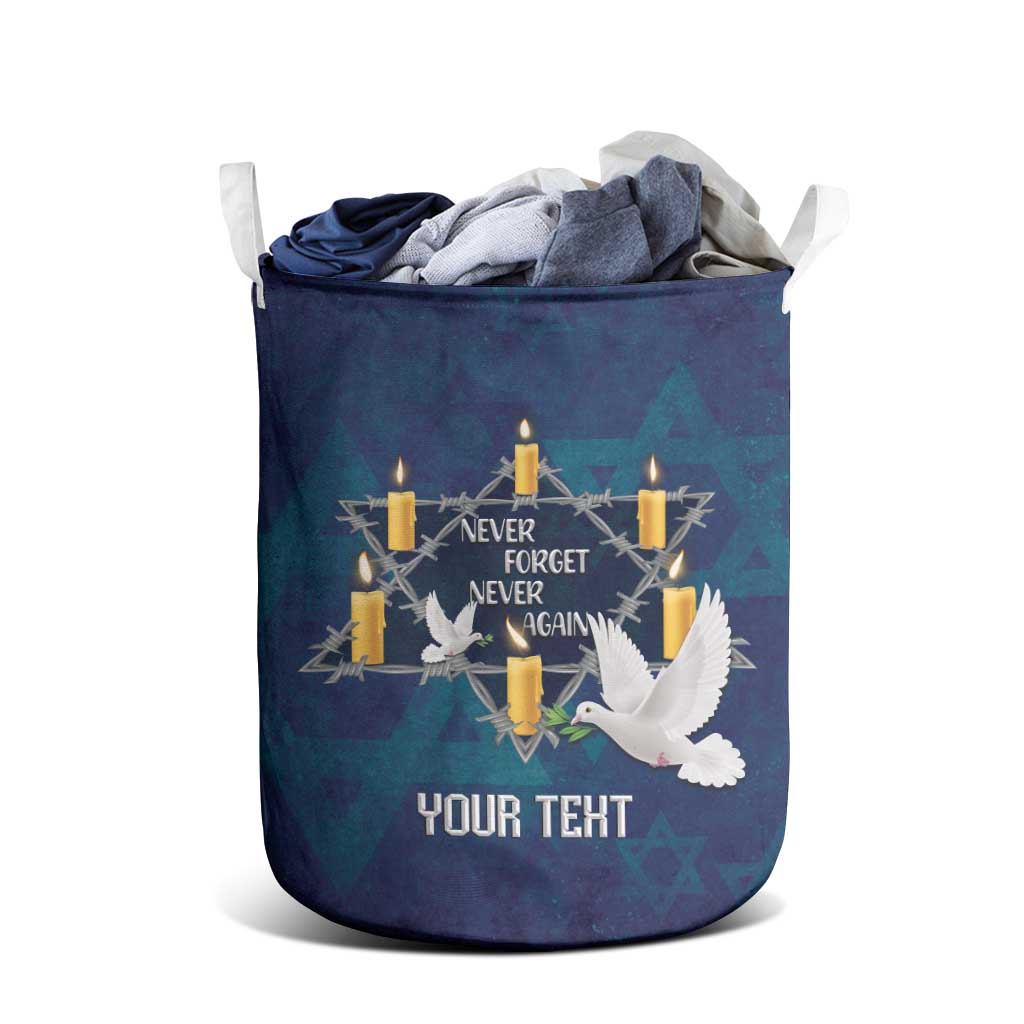 Personalised Israel Holocaust Remembrance Day Laundry Basket Yom HaShoah Never Forget Never Again