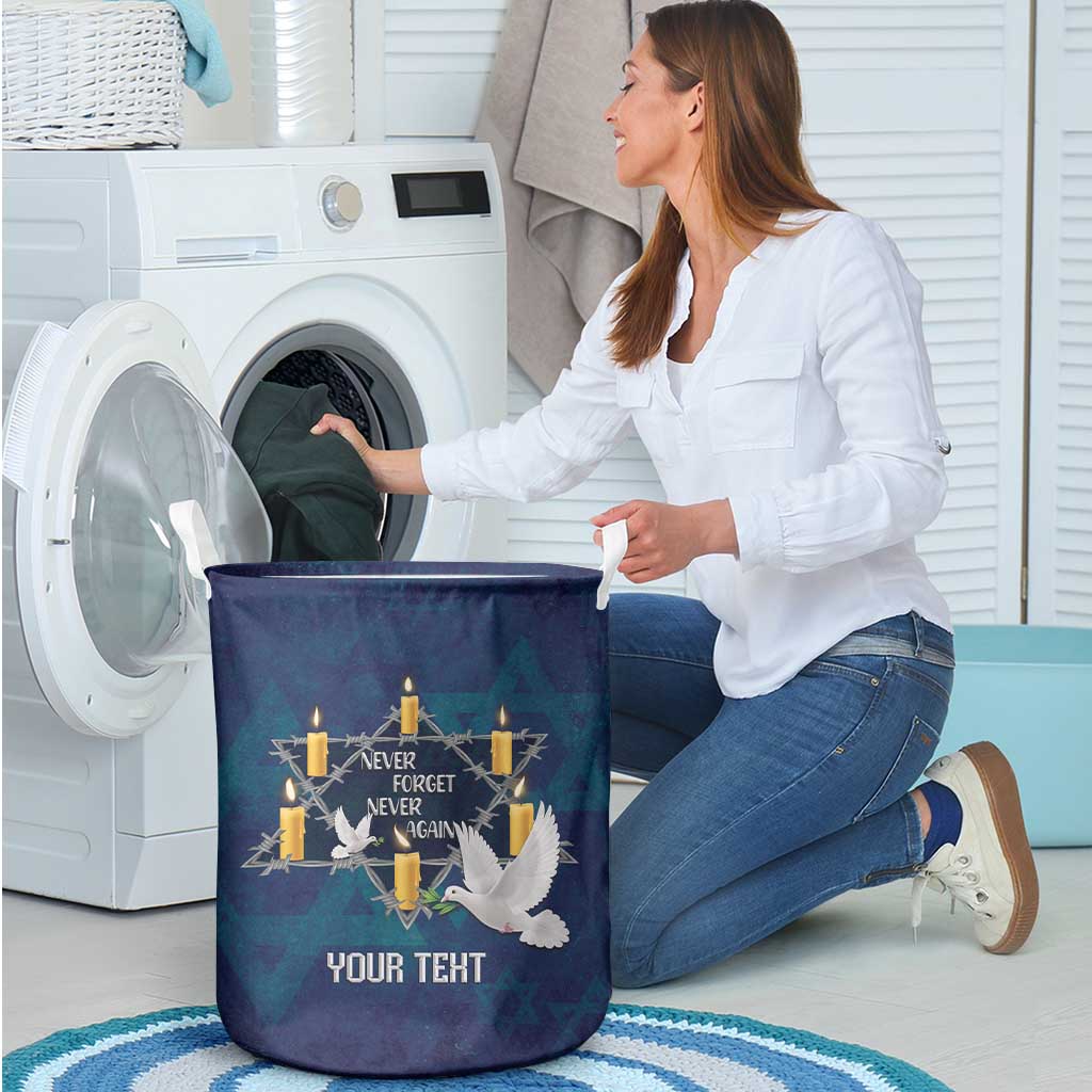 Personalised Israel Holocaust Remembrance Day Laundry Basket Yom HaShoah Never Forget Never Again